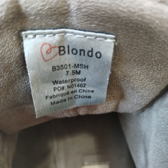 Blondo Glenda suede wedge sneakers shoes zip up taupe size 7.5 - Picture 8 of 13